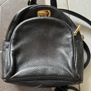 MICHAEL Michael Kors Black and Gold Mini Backpack Shoulder Bag